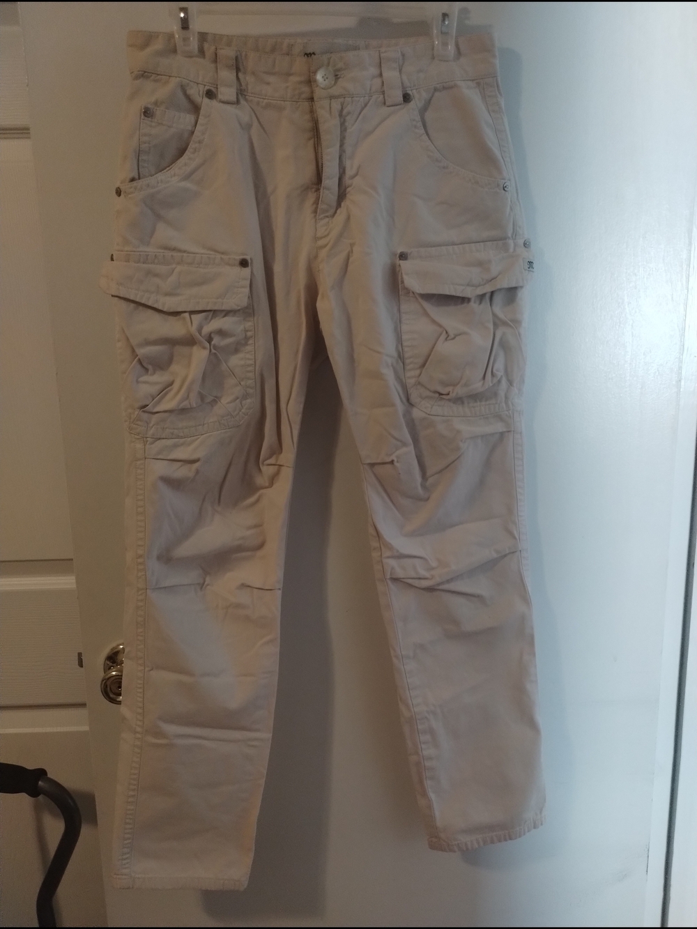 Beige Miss Mi Cargo Pants